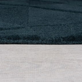 Tappeto color foglia di tè in lana tessuto a mano 160x230 cm Shard Teal – Flair Rugs