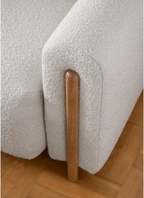 Divano greige allungabile/con contenitore e rivestimento in bouclé 244 cm Arcadova – ELTAP