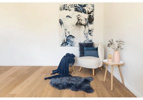 Pelliccia ecologica blu Montone, 60 x 90 cm - Tiseco Home Studio