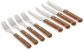 Set di coltelli da carne argentati/di colore naturale in acciaio inox 8 pz – Holm