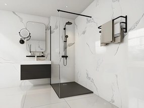 Piatto per doccia da posare o da incasso 120 x 90 cm in Resina Nero - MIRNOSA