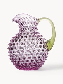 Brocca in vetro soffiato Hobnail 2 L