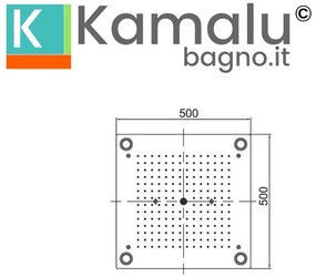 Kamalu - Soffione doccia incasso soffitto in acciaio con luci led | KAM-DIANA