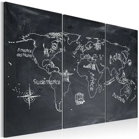 Quadro Lezione di geografia (lingua italiana) trittico