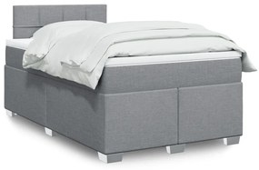 Giroletto A Molle Con Materasso Grigio Chiaro 120x200cm Tessuto /