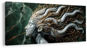 Quadro su tela – Bellezza naturale con volto di marmo