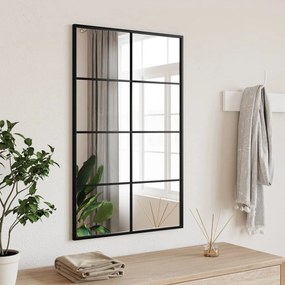 Specchio Da Parete Nero 50x80 Cm Rettangolare İn Ferro /