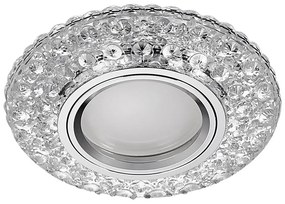 71095 - Plafoniera ELEGANT GLASS FIX 1xGU10/50W+LED/3W 4000K