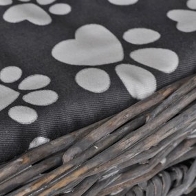 Casetta/lettino/castello/albero tiragraffi in salice e cuscino