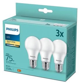 SET 3x Lampadine LED Philips A60 E27/10W/230V 2700K