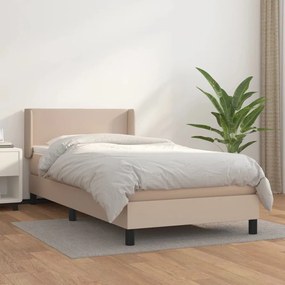 Giroletto A Molle Con Materasso Cappuccino 100x200cm Similpelle /