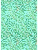 Morris & Co Carta da parati Willow Bough - Sky/ Leaf Green