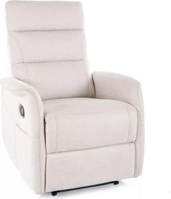 Poltrona reclinabile Solon M Brego in tessuto beige chiaro – 74x86-162x106 cm