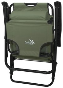 Sedia pieghevole regolabile verde/nera