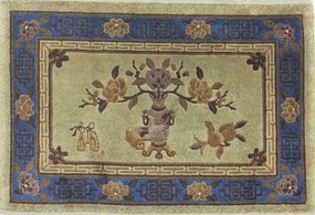 Peking Tappeto 60 x 80 Verde (Cina) Annodato A Mano