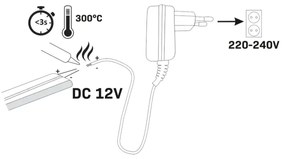 Striscia LED NEON 2 m LED/17W/12V 4,000K IP65