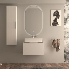 Mobile da bagno sotto lavabo BADEN HAUS MODULA bianco laccato opaco L 70 x H 43 x P 44 cm 3 cassetti, lavabo non incluso