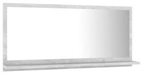 Specchio da bagno grigio 80x10,5x37 cm in truciolato