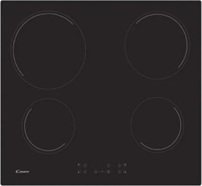 Piano cottura in vetroceramica 4 fuochi 6500w nero - cc64ch Candy