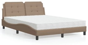 Letto Con Materasso Cappuccino 120x200cm Similpelle /