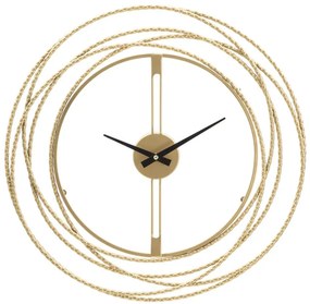 Orologio da parete elegante con strisce dorate cm ø 50x4