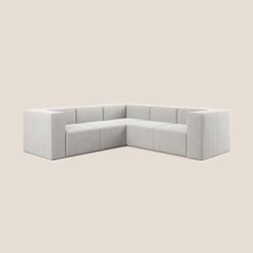 Nettuno divano angolare componibile reversibile in morbido tessuto bouclè T07 grigio