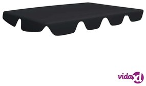 vidaXL Baldacchino per Dondolo Giardino Nero 150/130x70/105 cm