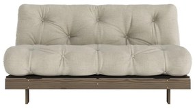 Divano letto in lino beige 160 cm Roots - Karup Design