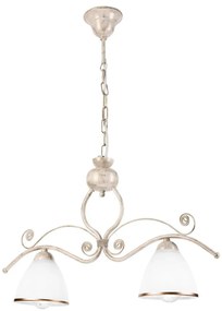 Lampadario a sospensione con catena RETRO 2xE27/60W/230V oro/patina