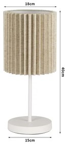 Brilagi - Lampada da tavolo NORDIC WAVE 1xE27/15W/230V lino/bianco