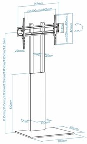 Supporto TV TooQ FS2288M-B 32"-85" 40 kg