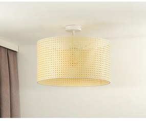 Duolla - Lampadario a plafone ROLLER RATTAN 1xE27/15W/230V diametro 45 cm beige