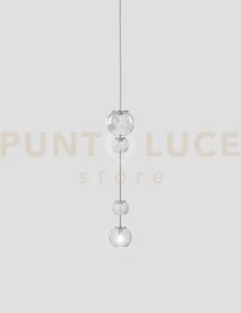 Oto sospensione pead cristallo rigadin nickel satinato 1 luce attac...