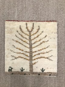Gabbeh Tappeto 40 x 40 Beige (Iran) Annodato A Mano