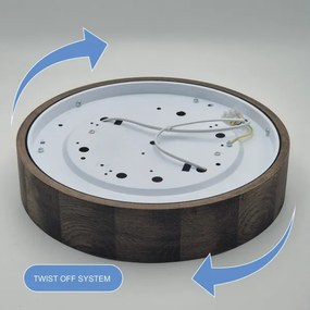 Brilagi - Lampada LED da soffitto CARVALHO 2xE27/60W/230V noce 37 cm