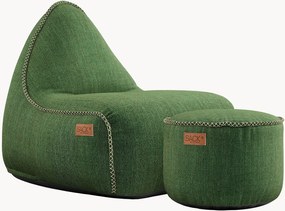 Pouf sacco da giardino con poggiapiedi Cobana