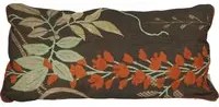 Cuscino 35x70 cm ricamato con foglie