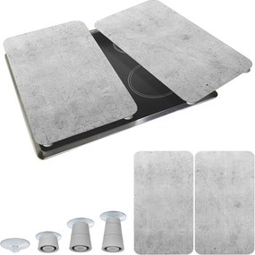 Set di 2 copri stufe in vetro grigio Universal - Wenko