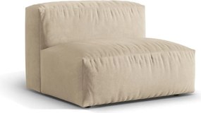 Parte divano componibile beige (solo con parte centrale) con rivestimento in velluto Martina – Micadoni