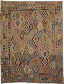 Kilim Tappeto 220 x 280 Verde (Pakistan) Tessuto A Mano