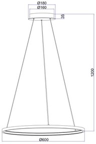 Globo 67192-29B - Lampadario LED su filo RALPH LED/29W/230V