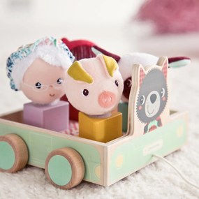 Lilliputiens - Auto picnic a trainare con inseritore forme - Lupo Louis