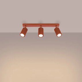 Sollux SL.1638 - Faretto KARBON 3xGU10/10W/230V rosso