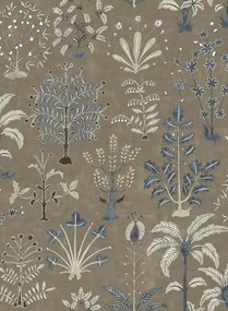 Josephine Munsey Carta da parati Cynthia - Mushroom and Blue
