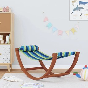 Amaca A Dondolo Per Bambini Blu E Verde İn Tessuto /