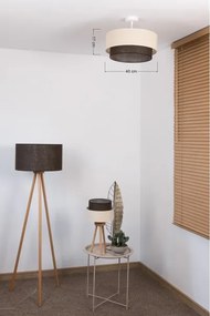 Brilagi - Plafoniera LED BOHO STYLE 1xE27/15W/230V Ø 40 cm crema/marrone