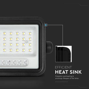Proiettore solare LED dimmerabile 50W/3,2V IP65 3800 mAh nero + telecomando