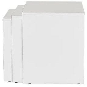 SET 3x Tavolino bianco