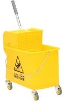 Secchio Mocio con Strizzatoio e Ruote Giallo 20 L Polipropilene cod mxl 103058