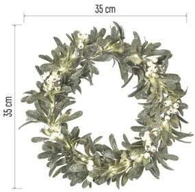 Ghirlanda natalizia con 25 LED, 3xAA, Ø 35 cm